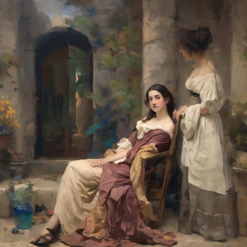 απλή τέχνη, γυναίκες σε εσωτερικό, ακατέργαστη ζωγραφική, διαμόρφωση χώρου, αισθητική λιτότητας.