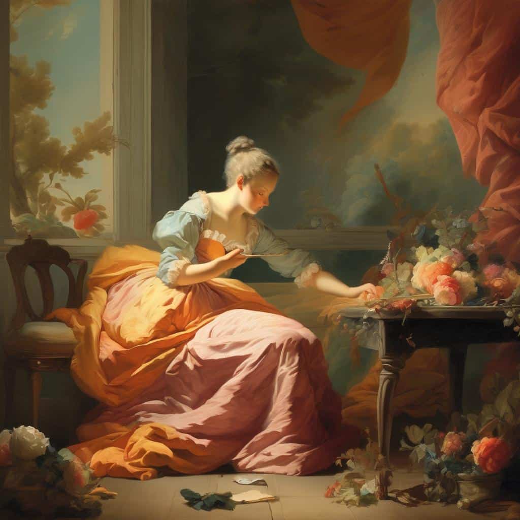 Λιτότητα και ανατολική φιλοσοφία, τέχνη και απλότητα, εικόνα γυναικας με λουλούδια σε αρμονικό περιβάλλον.